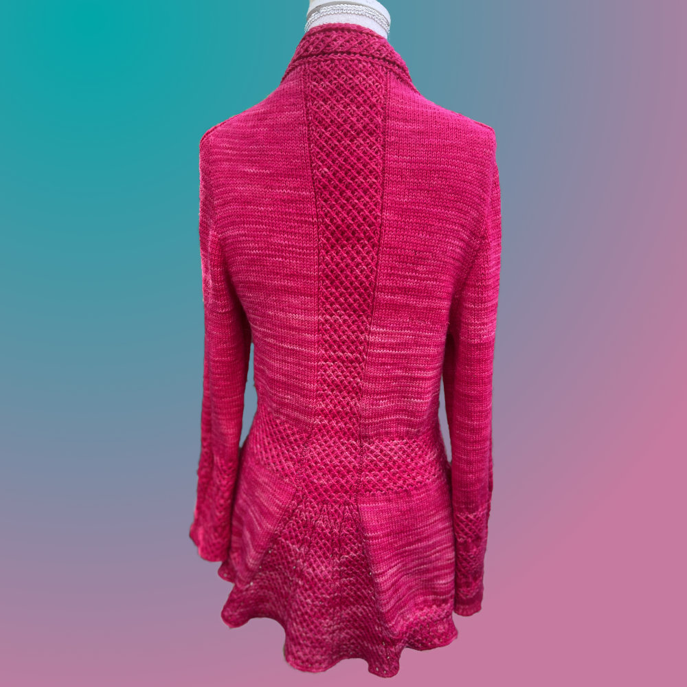 Strickjacke Blume des Lebens Long | Einzelanleitung + Wolle Huasco Sock Kettle Dyes | Stricken