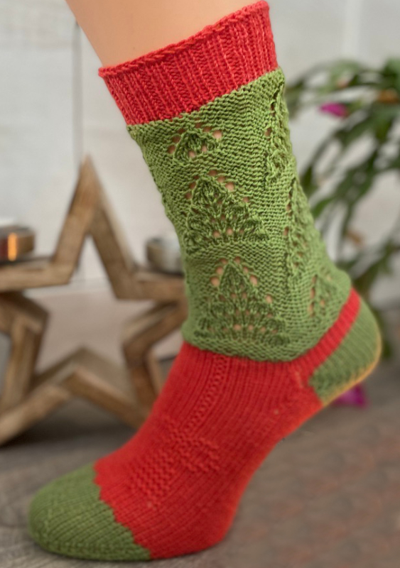 Advents-Socke - das singende, klingende Bäumchen | Einzelanleitung + Wolle Street Linie 12 | Stricken